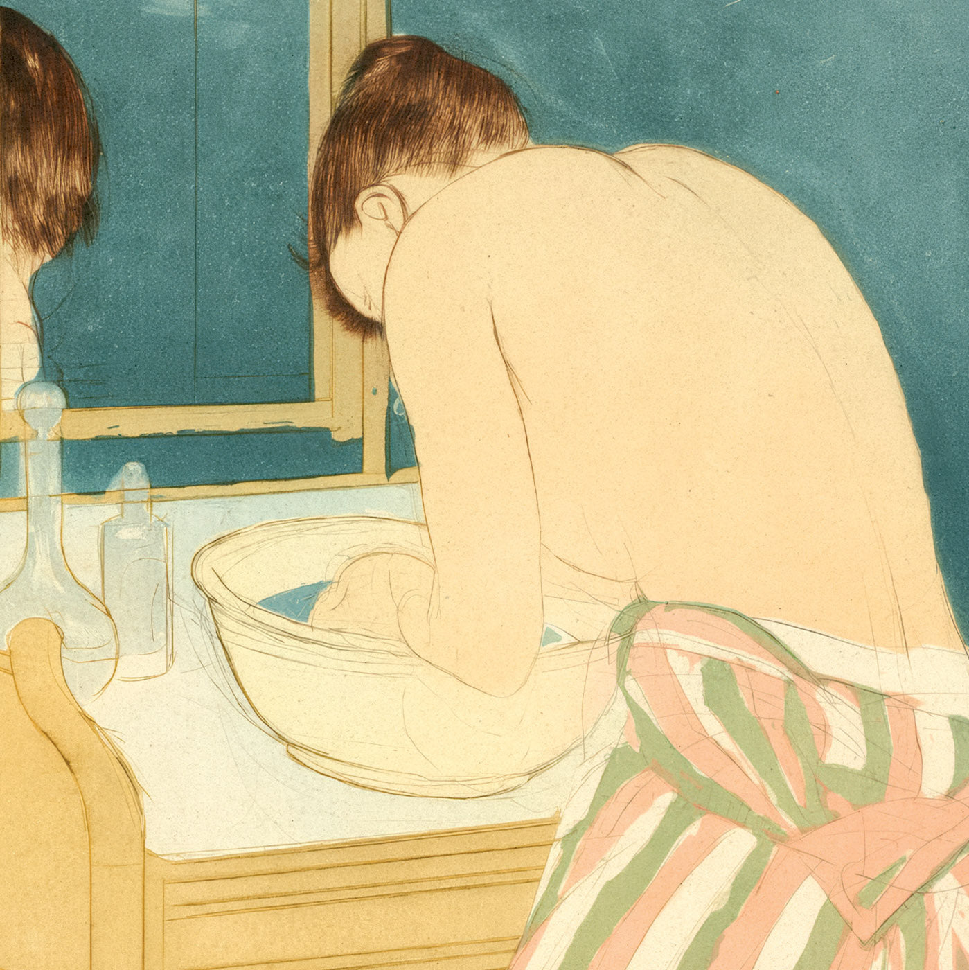 Mary Cassatt Exhibition Poster - 'Woman Bathing (La Toilette)', 1890-91