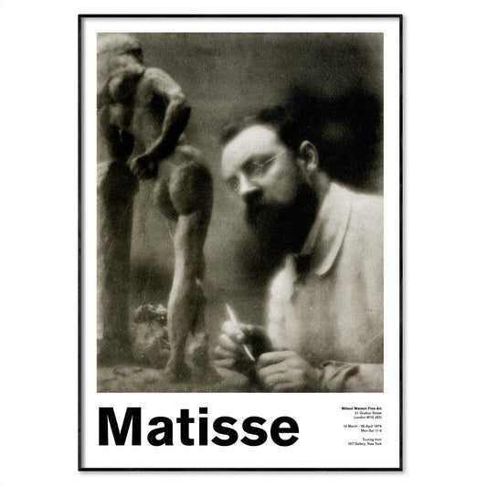 Henri Matisse and La Serpentine 1979 Imaginary Exhibition Poster featuring black and white photograph by Edward Steichen