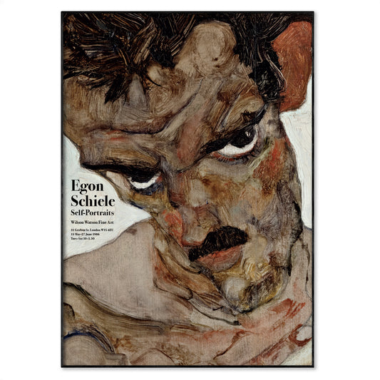 Egon Schiele Self-Portrait Exhibition Poster