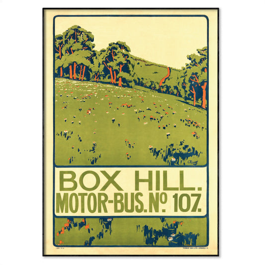 Box Hill - Motor Bus No. 107 Poster by Paul Rieth, 1914