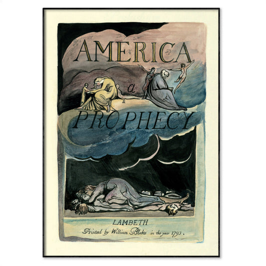 William Blake America A Prophecy Book Title Page Poster Print
