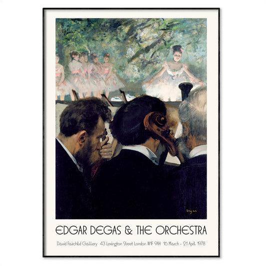 Edgar Degas Exhibition Poster - Orchestra Musicians, 1872
