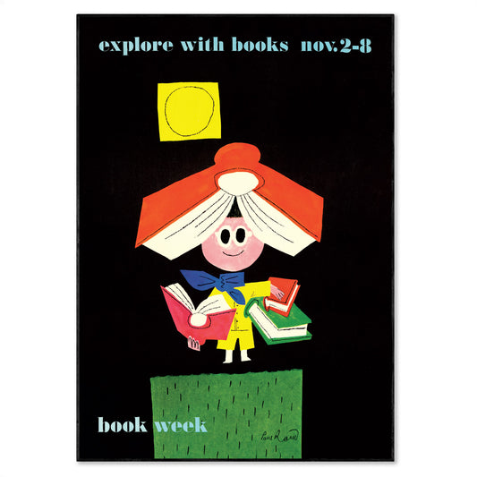 Paul Rand Book Week Poster - 'Explore With Books'