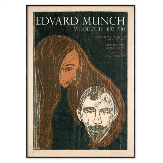 Edvard Munch Woodcuts 1893-1910 Exhibition Poster - Vintage Art Series