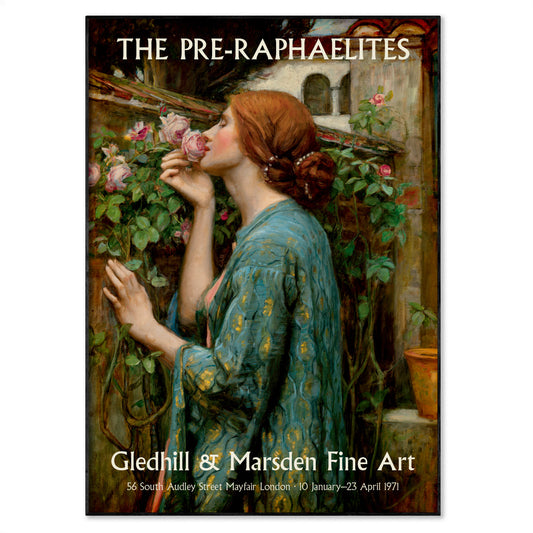 Pre-Raphaelite Exhibition Poster - John William Waterhouse's 'The Soul of the Rose'