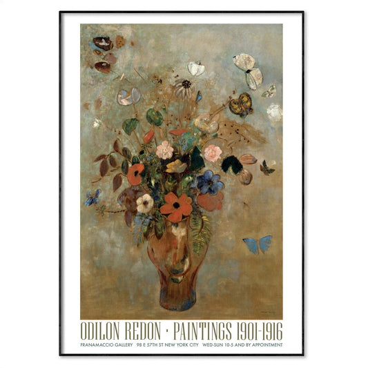 Odilon Redon Exhibition Poster - Still Life With Flowers, 1905