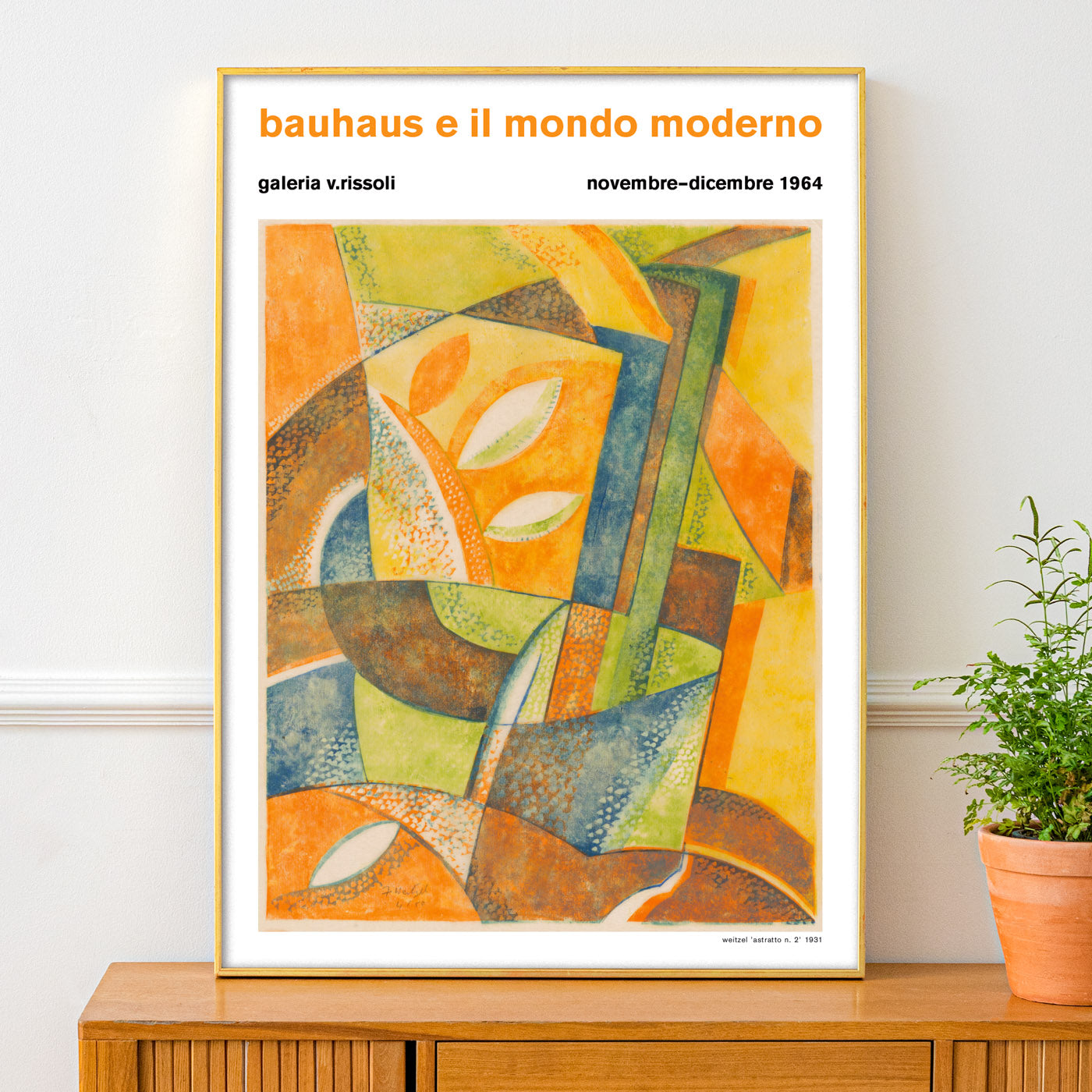 Bauhaus And The Modern World Exhibition Poster with artwork by Frank Weitzel