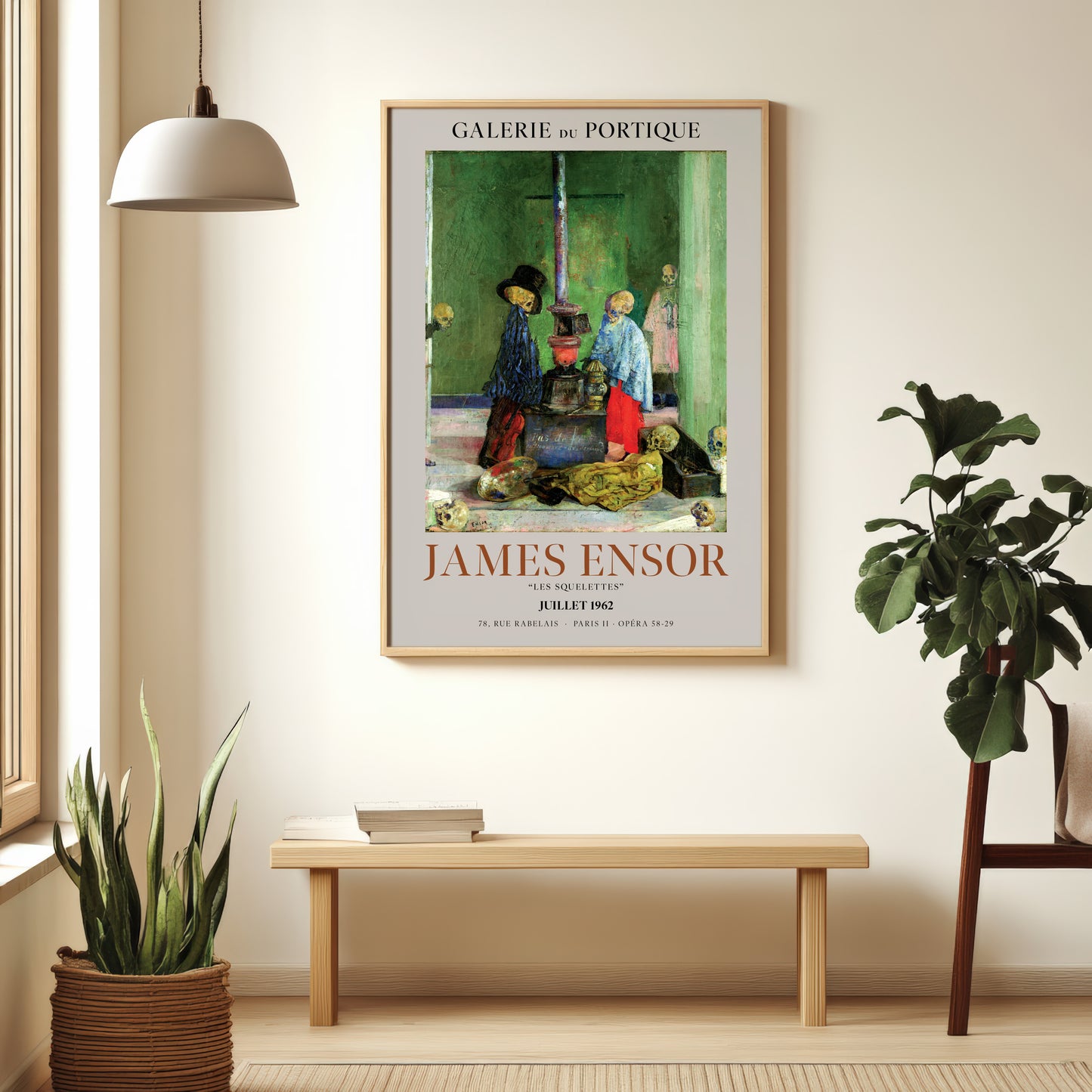 James Ensor 'Skeletons Warming Themselves' Exhibition Poster