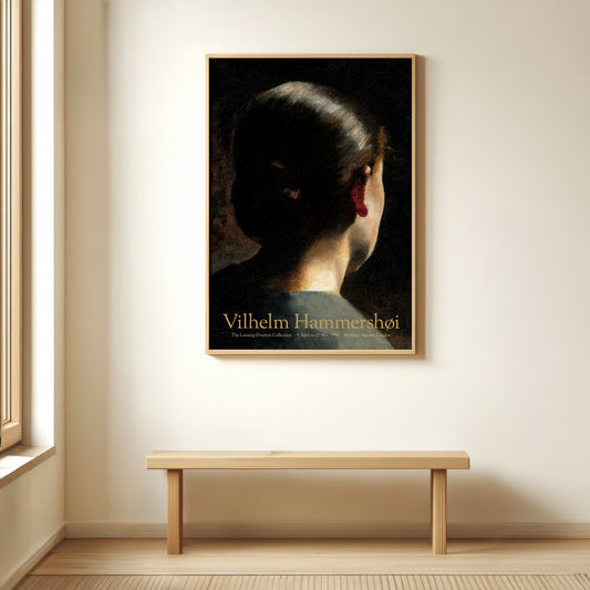 Vilhelm Hammershøi 'Portrait of the Artist's Sister Anna Hammershøi from Behind' 1884 Exhibition Poster