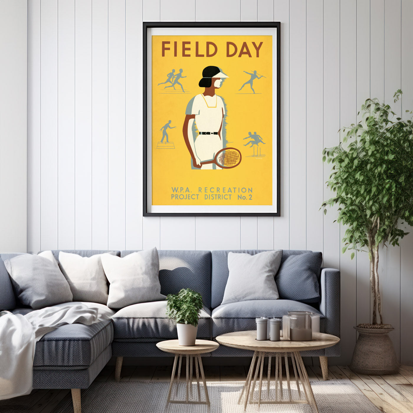 Field Day - Vintage 1930s WPA Sports Poster