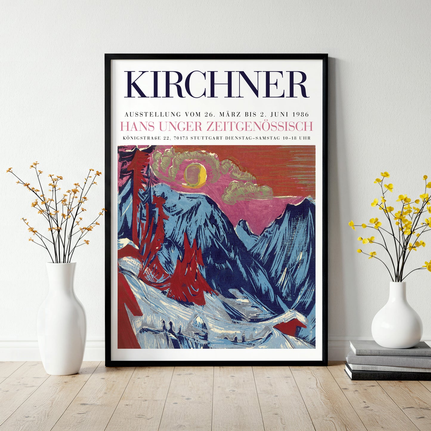 Ernst Ludwig Kirchner Woodcut Exhibition Poster - Längmatte bei Monduntergang, 1919