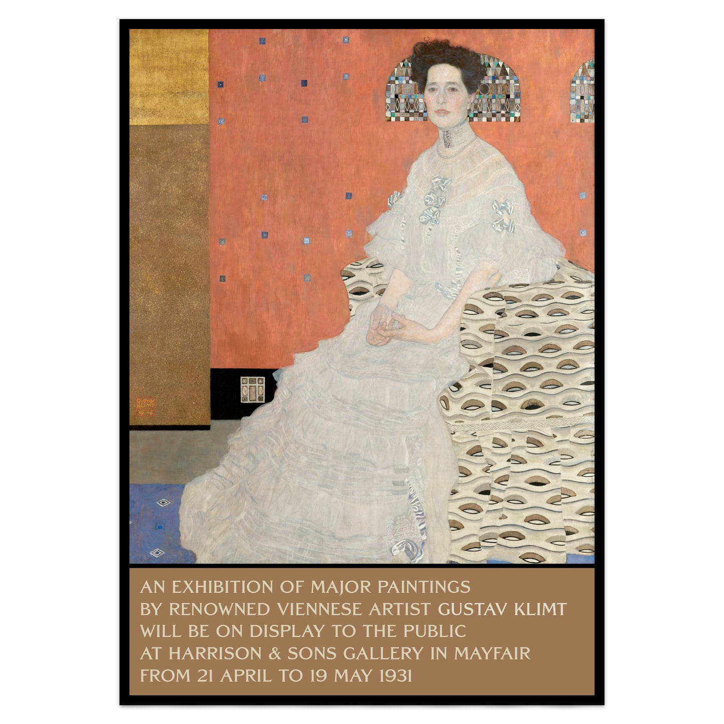 Gustav Klimt Poster: Portrait of Fritza Riedler (1906)