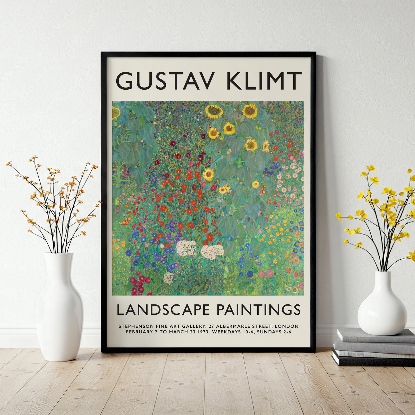 Gustav Klimt Sunflowers Exhibition Poster