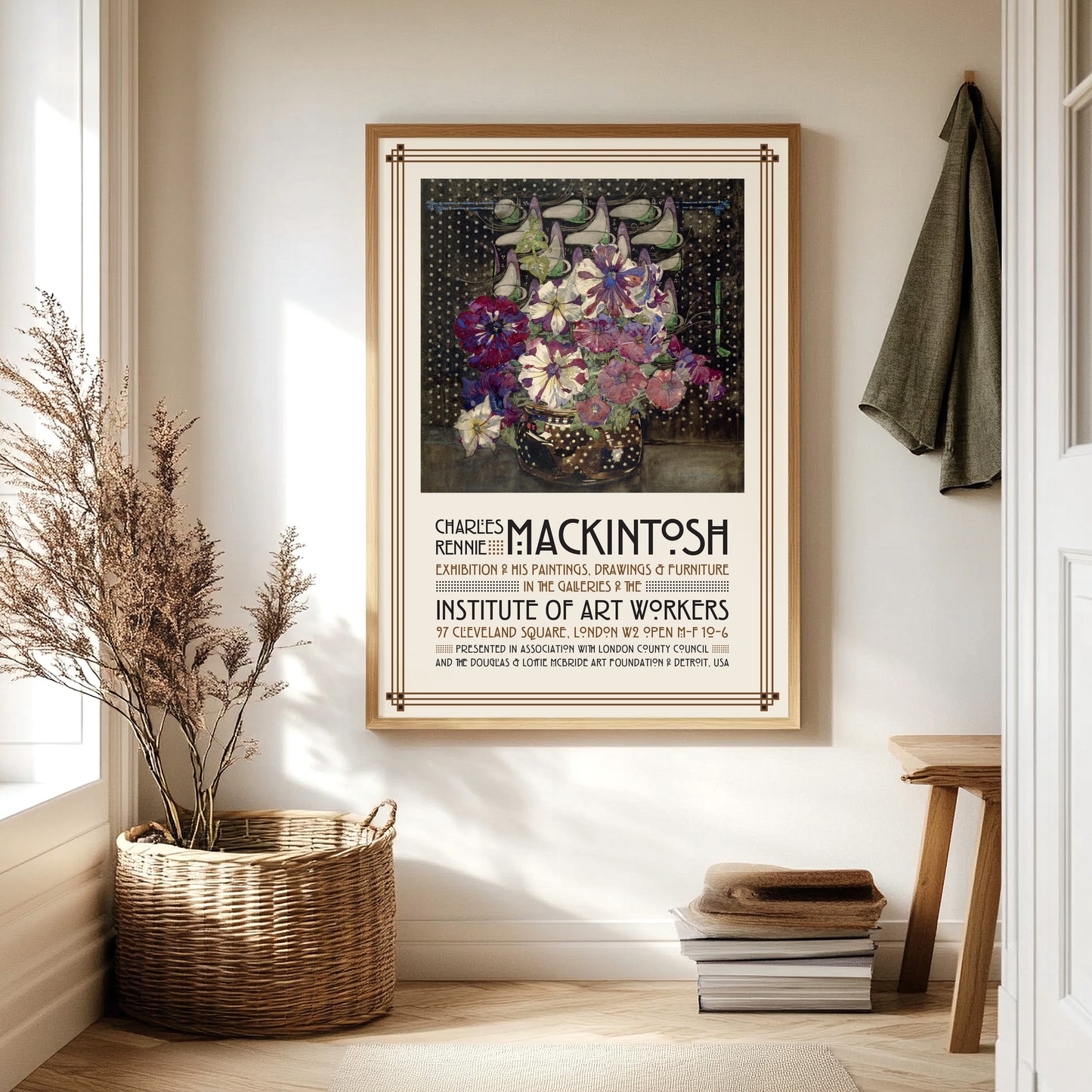 Charles Rennie Mackintosh Exhibition Poster - 'Petunias' 1916