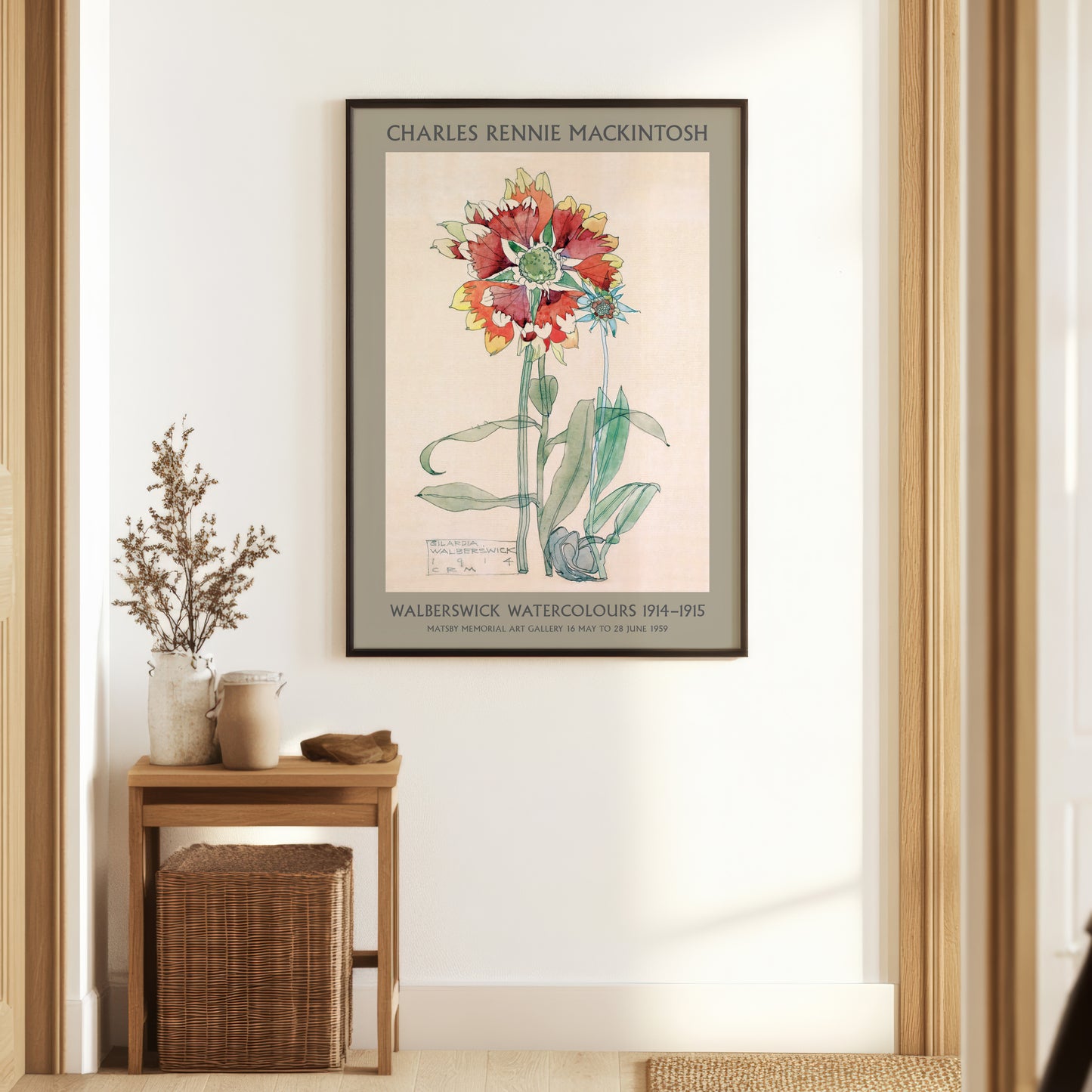 Charles Rennie Mackintosh - Walberswick Watercolours Exhibition Poster