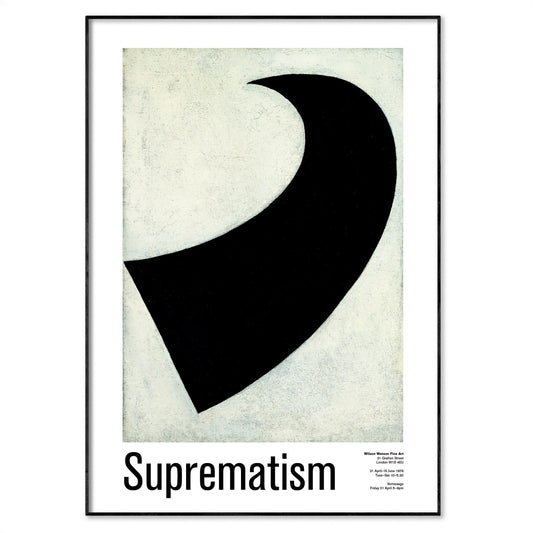 Suprematism Exhibition Poster, 1917 Malevich Painting Print
