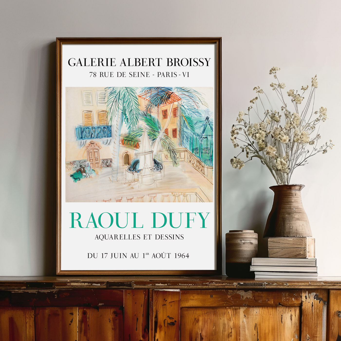 Raoul Dufy 1964 Paris Exhibition Poster - Classic French Art Show Print