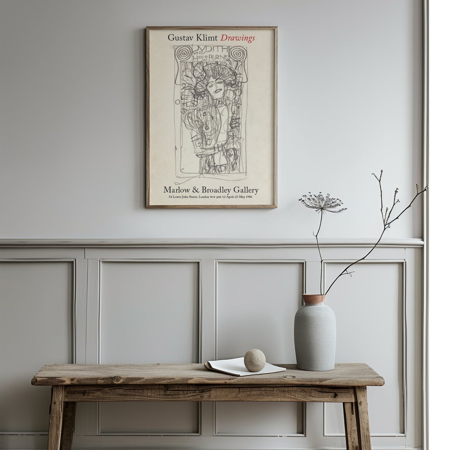 Archival giclée reproduction of Klimt drawing