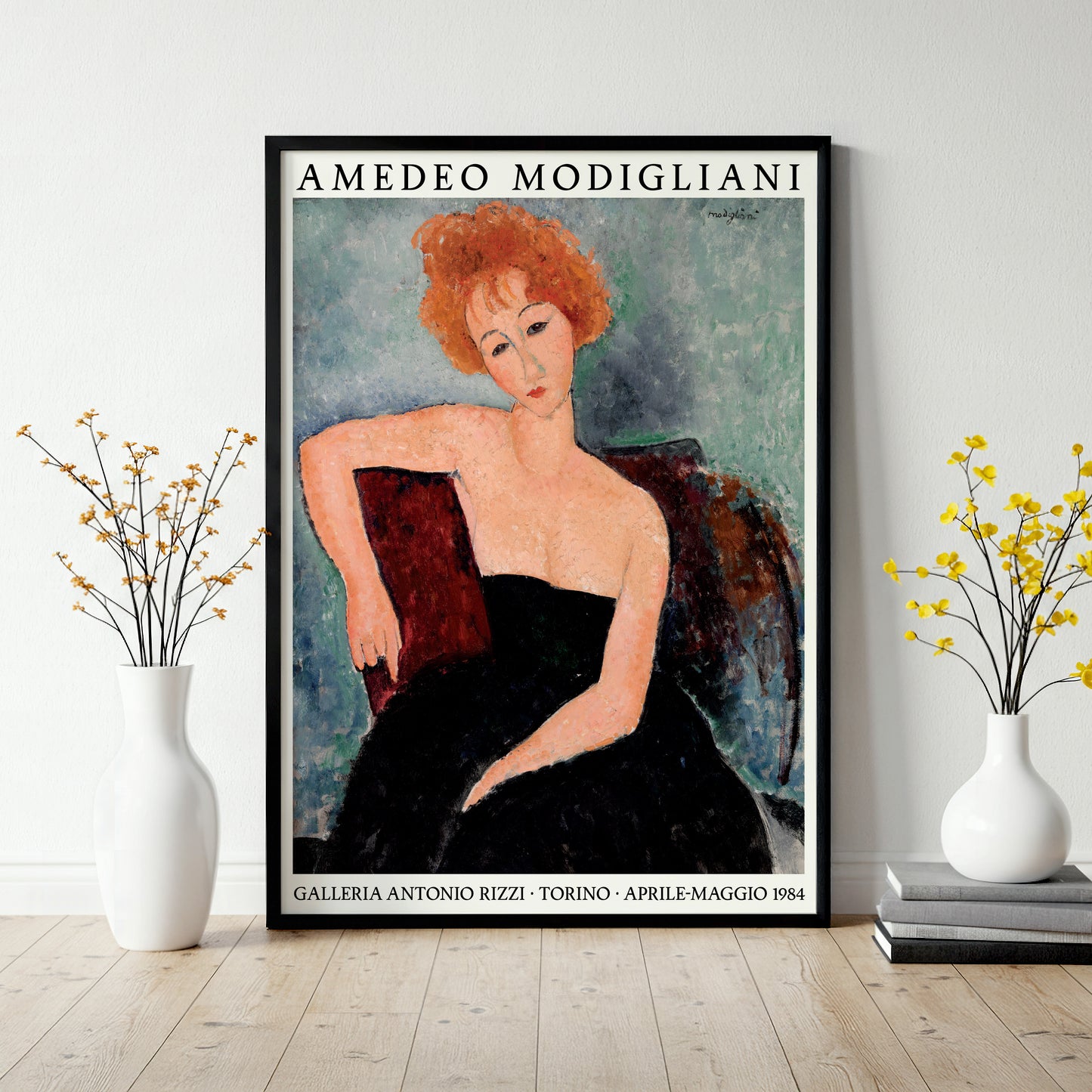 Amedeo Modigliani Exhibition Poster - 'Portrait of the Red-Headed Woman' 1918