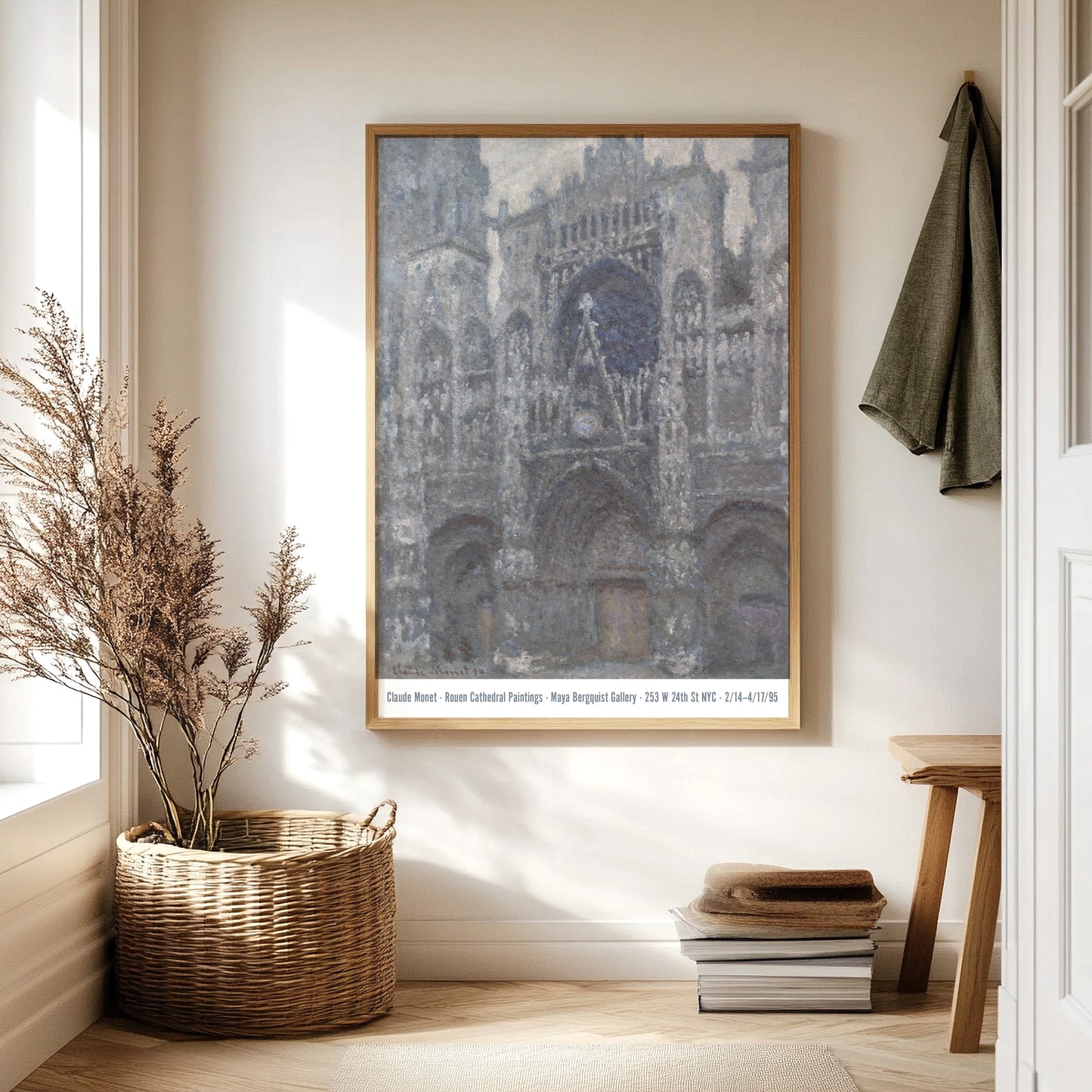 Claude Monet Exhibition Poster - 'The Cathedral in Rouen. The Portal, Grey Weather' 1894