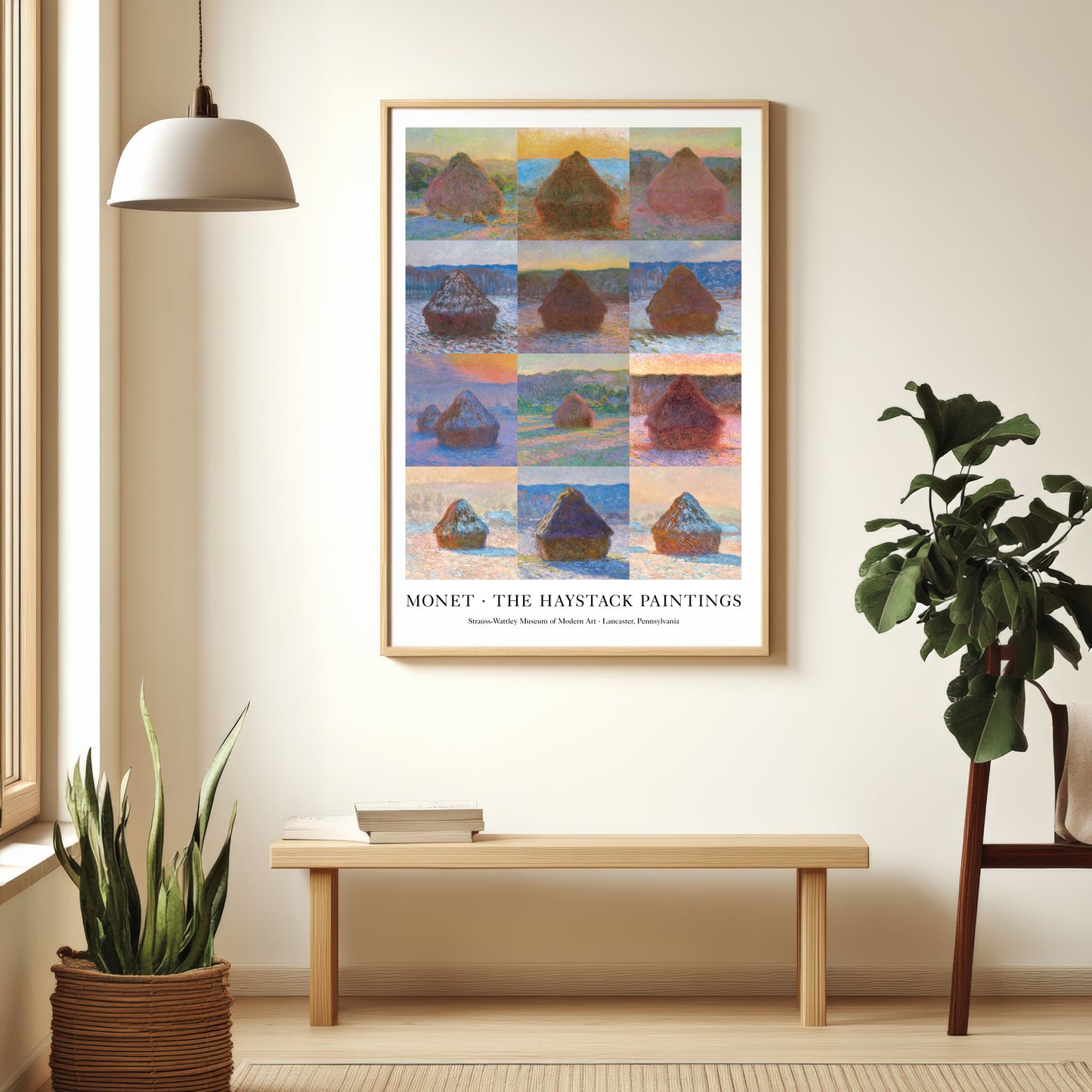 Claude Monet Haystacks Exhibition Poster