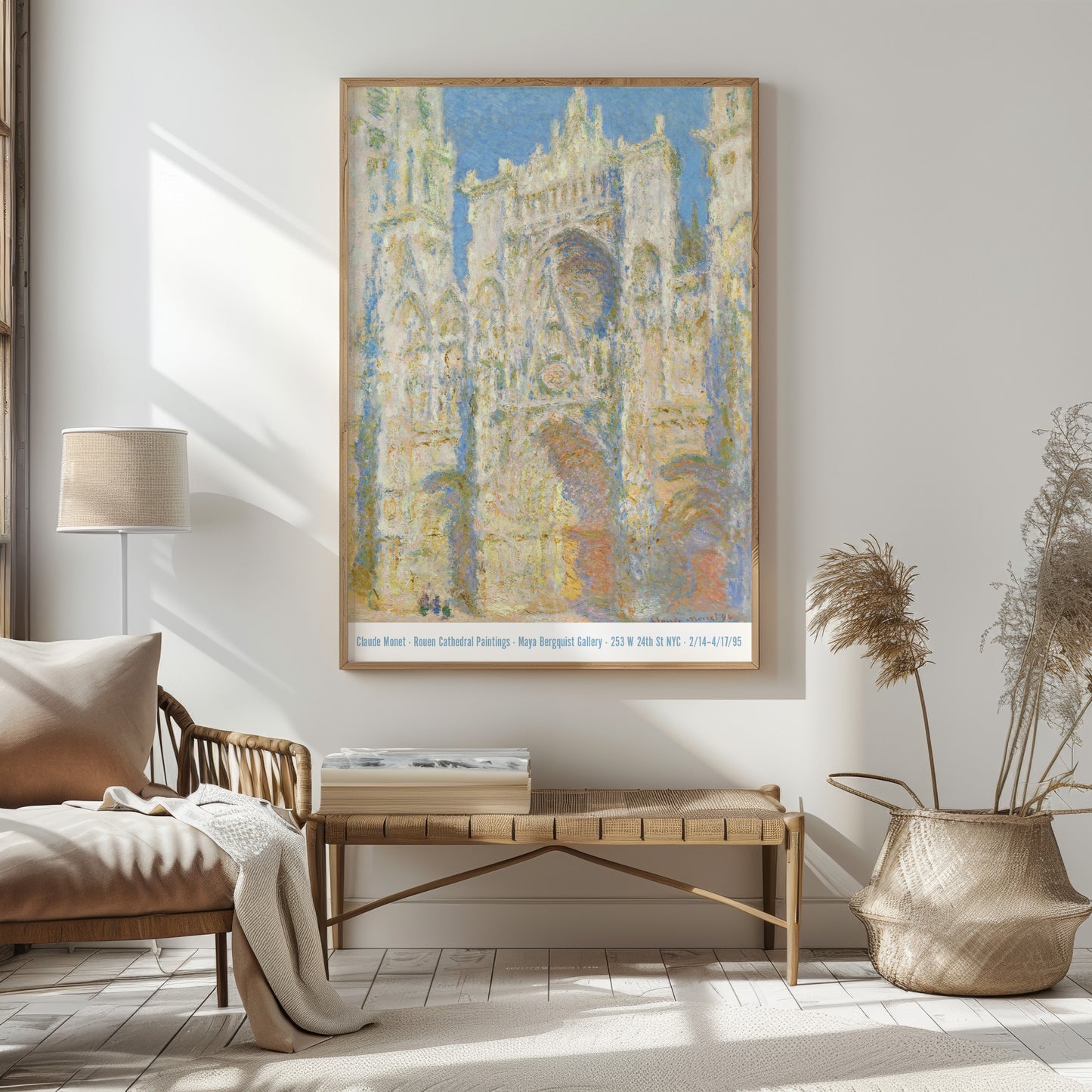 Claude Monet Exhibition Poster - 'Rouen Cathedral, West Façade, Sunlight' 1894