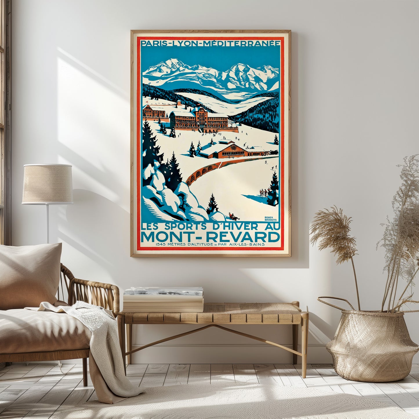 Roger Broders 'Mont Revard' Winter Sports & Travel Poster
