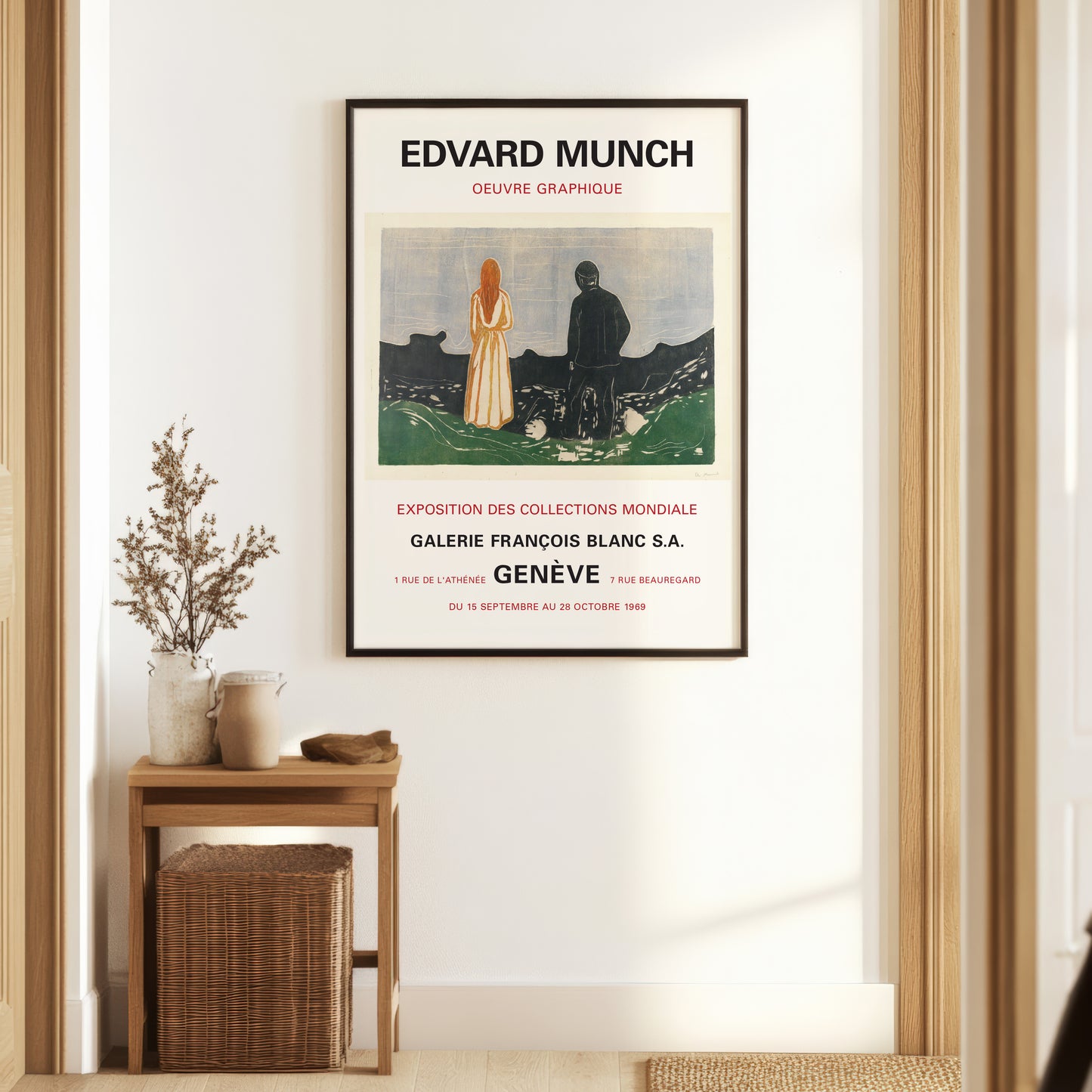 Edvard Munch Exhibition Poster - 'Two Human Beings. The Lonely Ones'