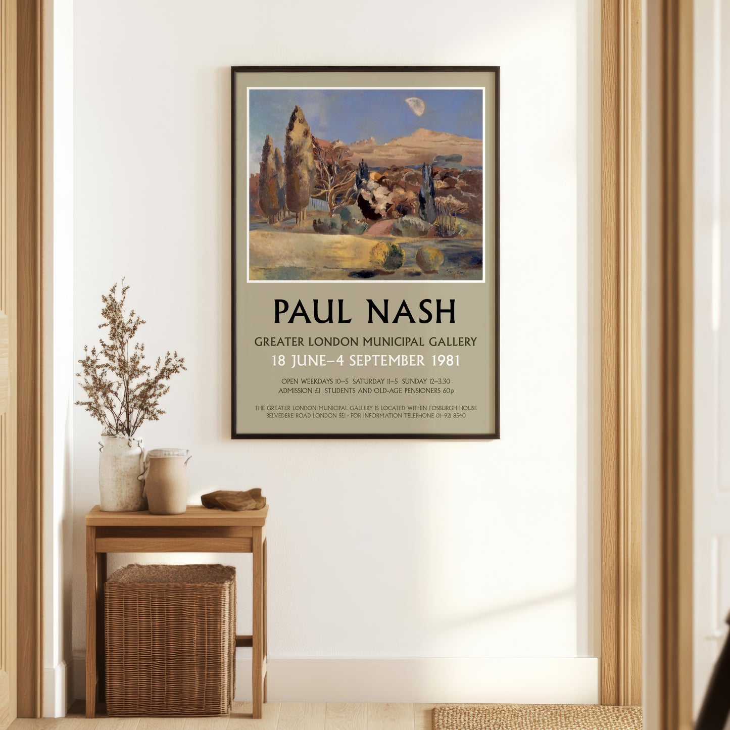 Paul Nash Exhibition Poster - 'Landscape of the Moon's First Quarter' 1943