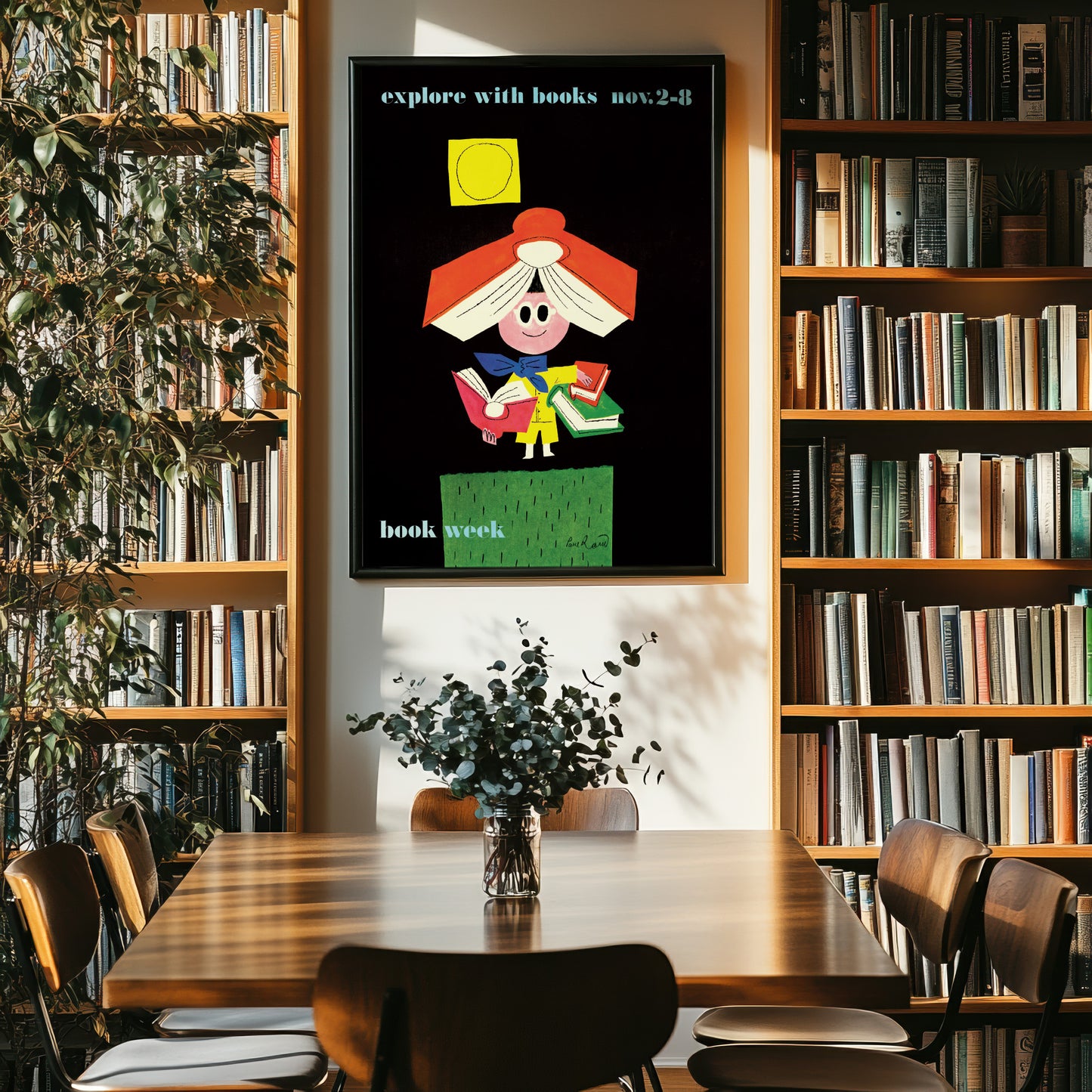 Paul Rand Book Week Poster - 'Explore With Books'