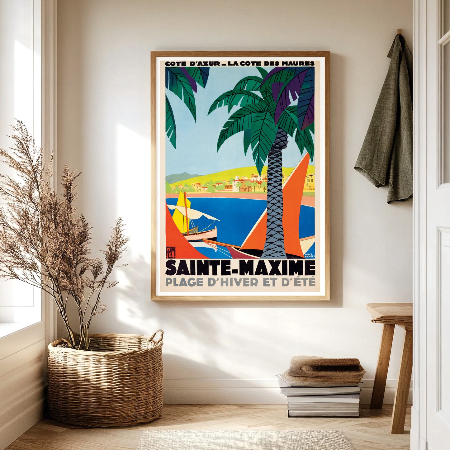 Sainte-Maxime, Côte d'Azur Travel Poster by Roger Broders