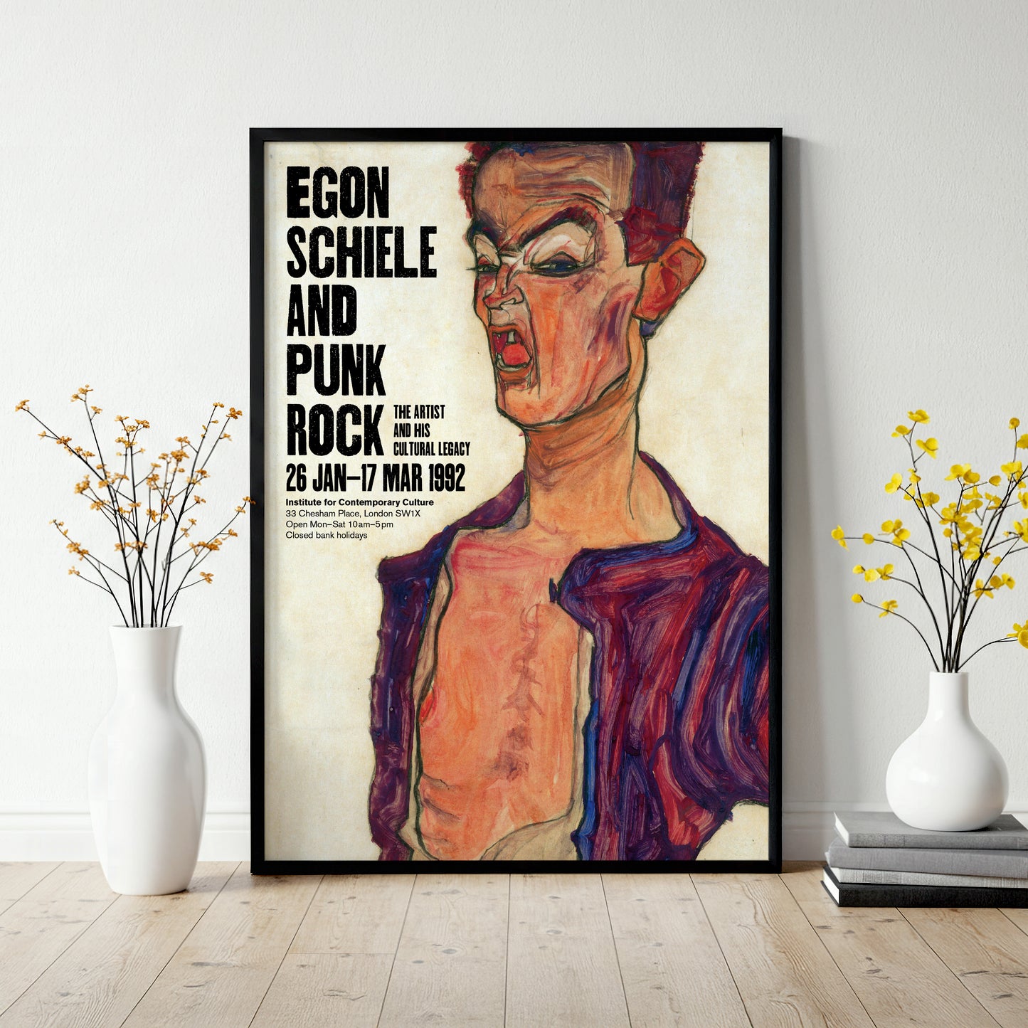 Egon Schiele Punk Rock Poster