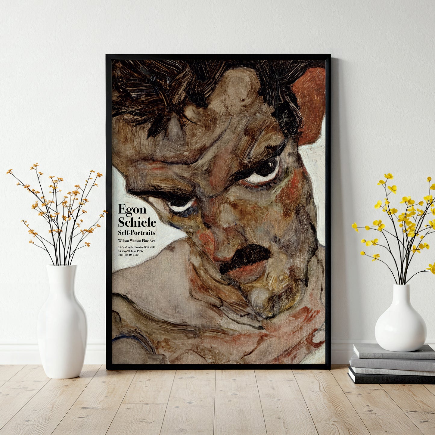 Egon Schiele Self-Portrait Exhibition Poster