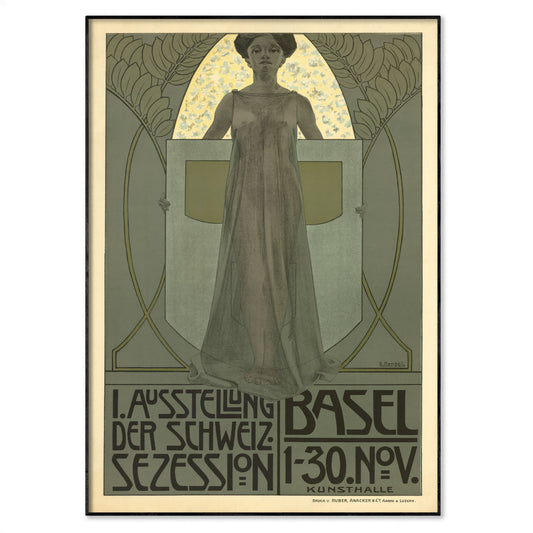 Art Nouveau Poster for the First Exhibition of the Swiss Secession by Eduard Renggli, 1906