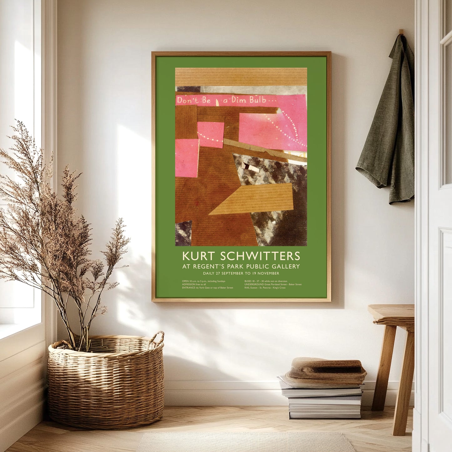 Kurt Schwitters Exhibition Poster - 'A Dim Bulb' Dada Collage