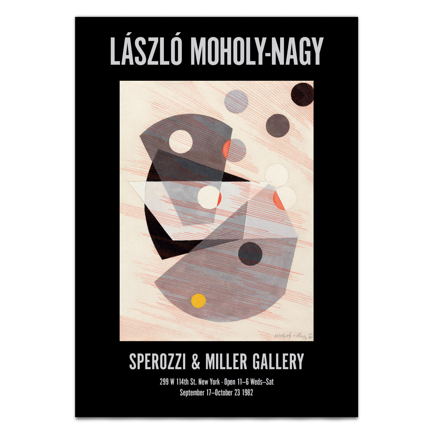 László Moholy-Nagy Exhibition Poster - 'Grey Overlappings', 1930