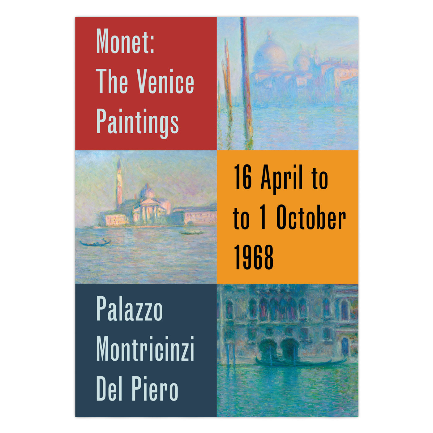 Claude Monet In Venice Exhibition Poster