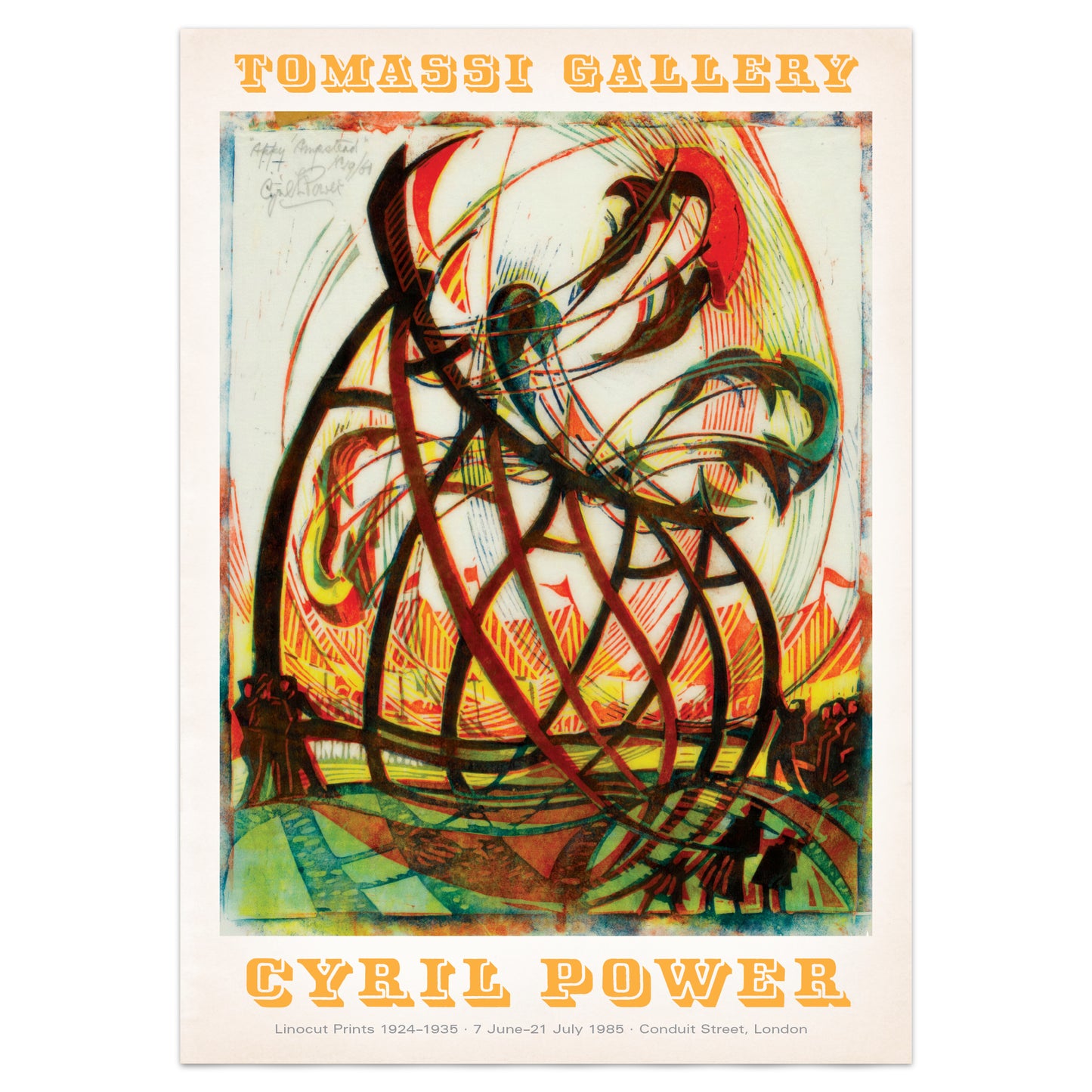 Cyril Power Appy 'Ampstead linocut exhibition poster