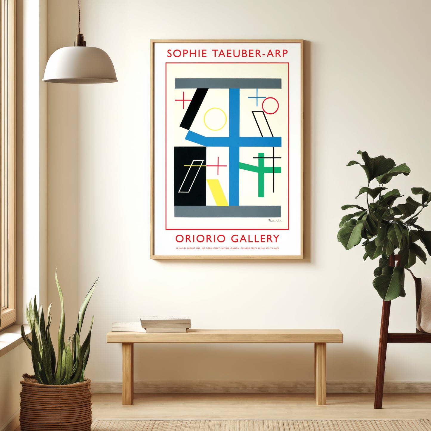 Sophie Taeuber-Arp Exhibition Poster - 'Four Spaces With Broken Cross' 1932