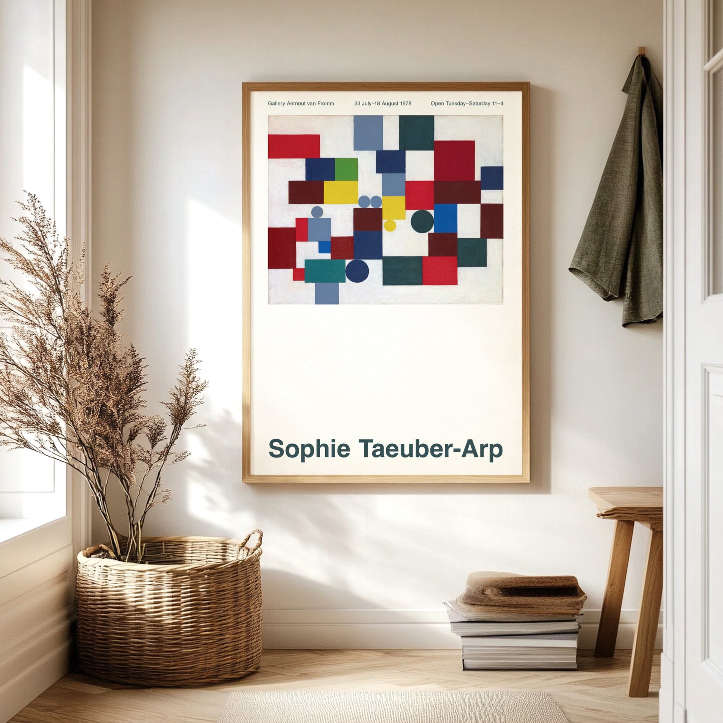 Sophie Taeuber-Arp Exhibition Poster - Minimalist Geometric Abstract Print