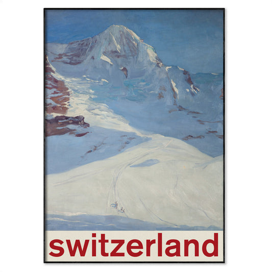 Vintage 1960s Style Switzerland Tourist Poster