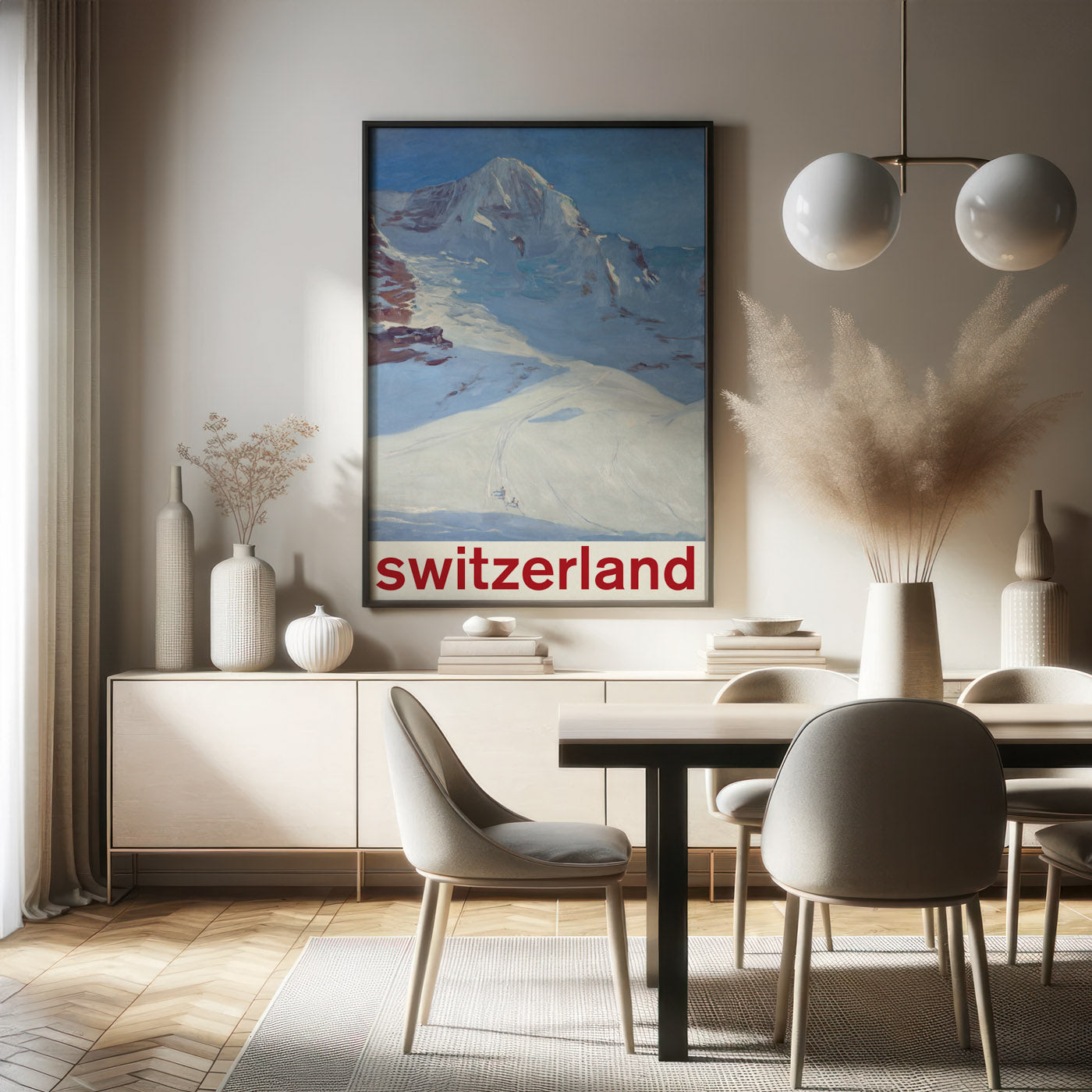 Vintage 1960s Style Switzerland Tourist Poster