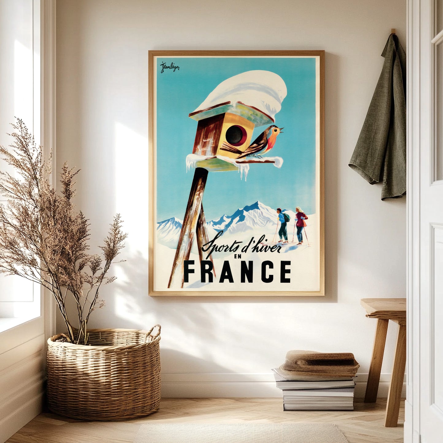 Winter Sports In France poster by Jean Léger, 1950