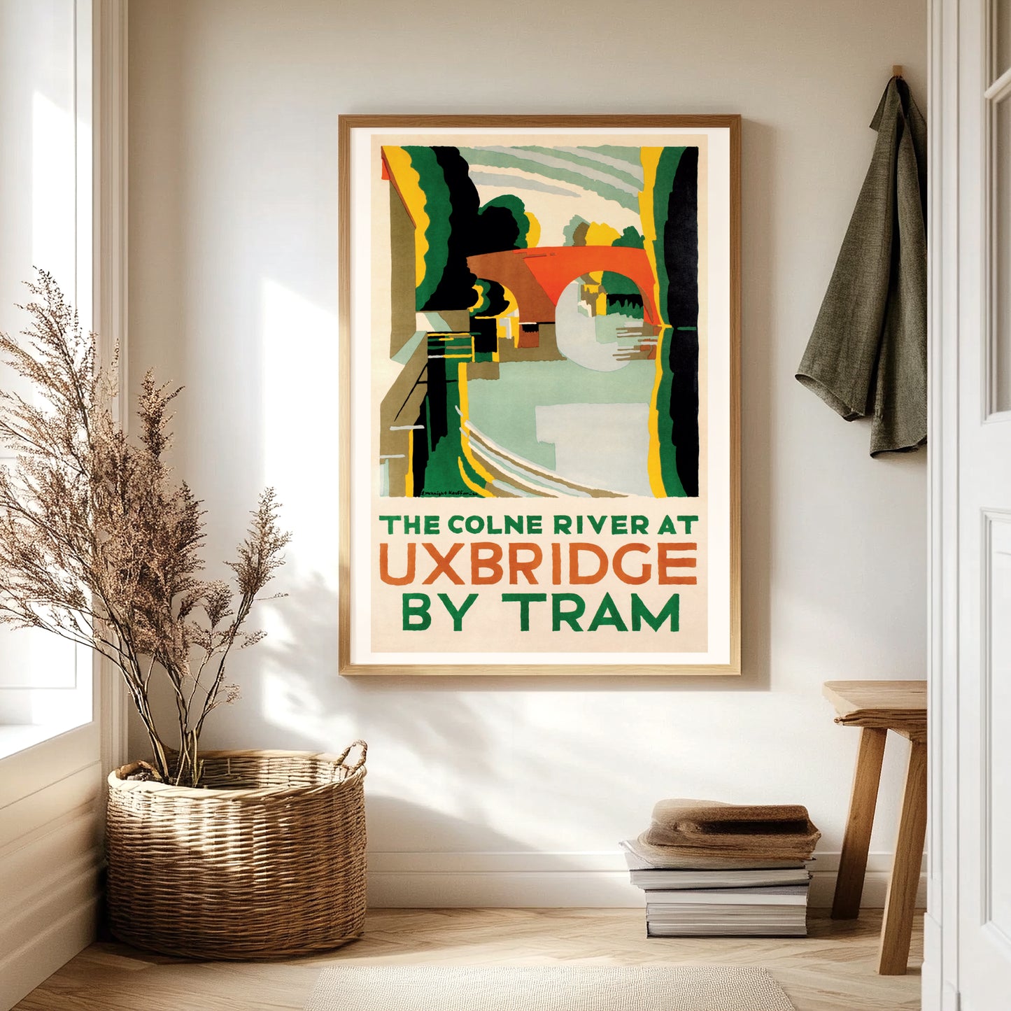 Art Deco wall art print suitable for contemporary living spaces