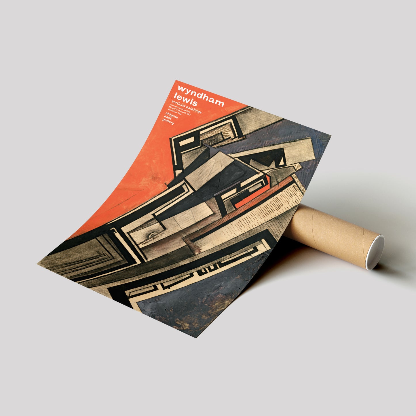 Modern Vorticism wall art for living room or office spaces