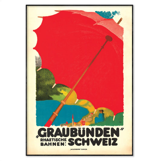 Augusto Giacometti • Graubünden (Grisons) Railway Poster