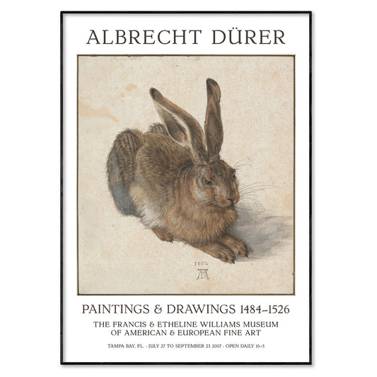 Albrecht Dürer Exhibition Poster - Young Hare, 1502