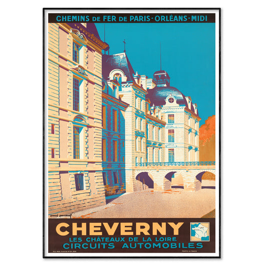 Château de Cheverny Vintage Railway Poster