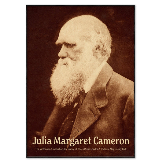 Julia Margaret Cameron Portrait of Charles Darwin - Exhibition Poster