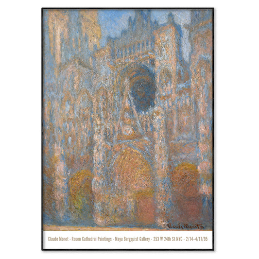 Claude Monet Exhibition Poster - Rouen Cathedral in Sunlight